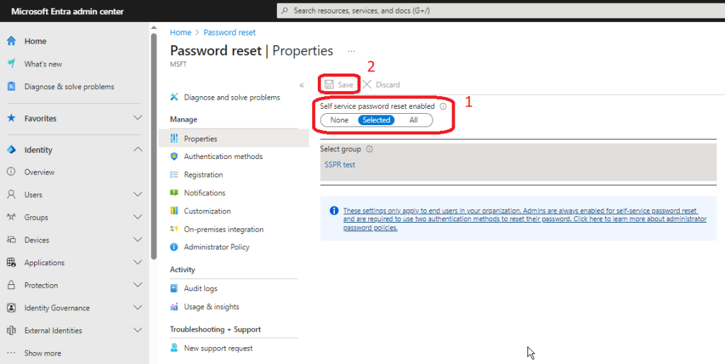 Bật tính năng Self Service Password Reset (SSPR) trên Microsoft 365 ...